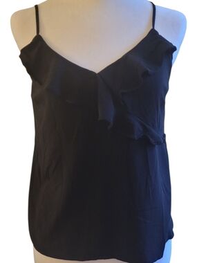 🥳5/$25!🥳 Old Navy Black Ruffle V-Neck Tank